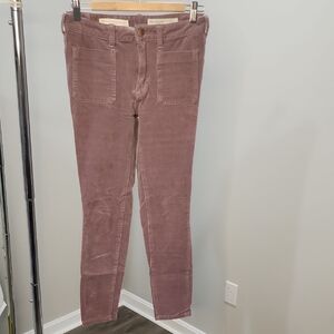 Anthropologie High-Rise Skinny Pants in Dusty Purple